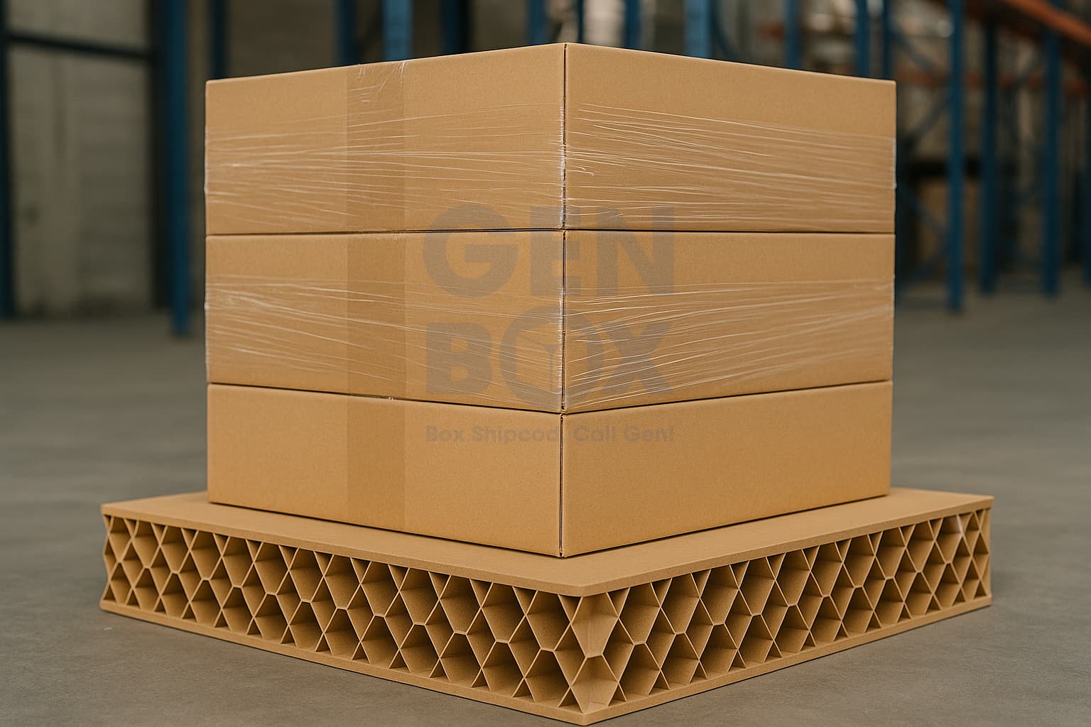 Ảnh: Giấy tổ ong với khả năng chịu lực tốt được sử dụng làm pallet